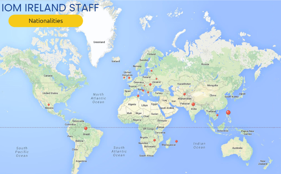 IOM Ireland Staff Map